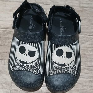 Black Kids' Jack Skellington Slip-On Sandals